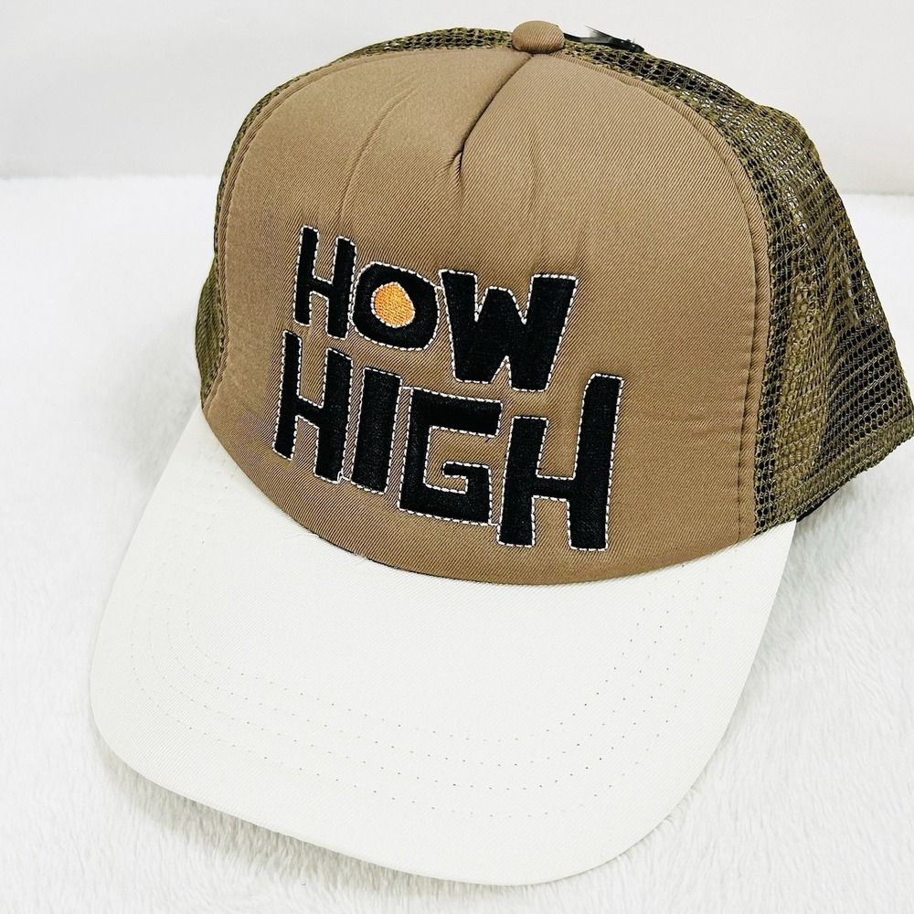 Reason How High Wordmark Trucker 2-Tone Foam Hat Cap Adjustable Snapback Brown